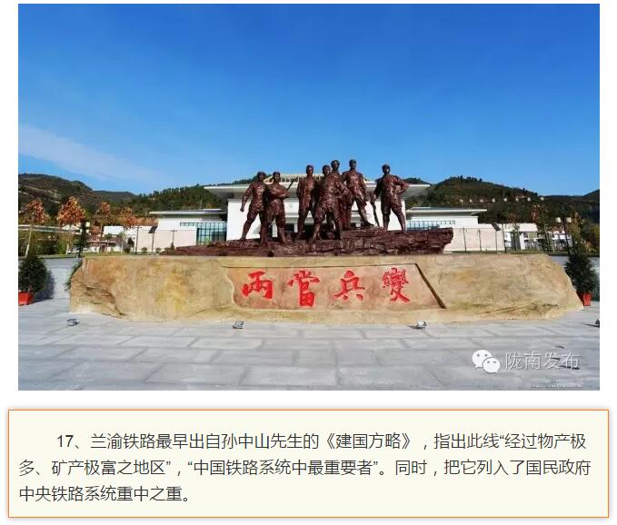 蘭渝鐵路最早由孫中山先生提出？在隴南，你不知道的事兒還有……