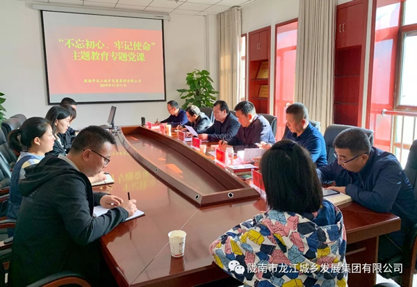市龍江集團(tuán)開展“不忘初心、牢記使命”主題教育專題黨課